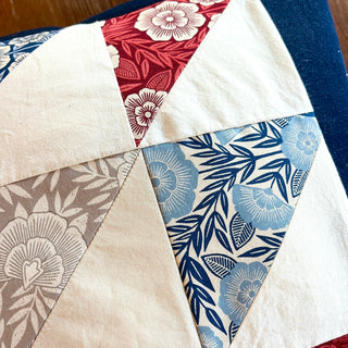 Hand Quilted Denim Pillow