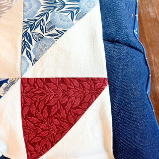 Hand Quilted Denim Pillow
