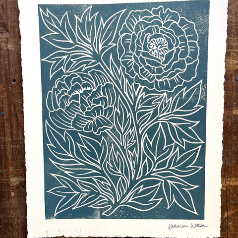 SECONDS : Hand Block Printed Art Print - No. 5770