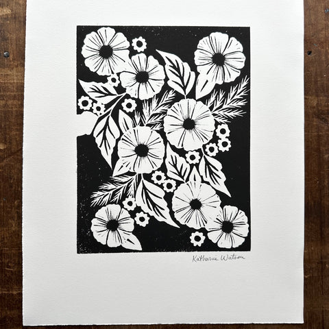 Hand Block Printed Art Print - No. 5045