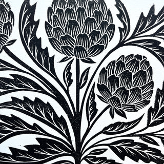SECONDS: Hand Block Printed Artichoke Art Print - No. 3138