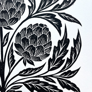SECONDS: Hand Block Printed Artichoke Art Print - No. 3138