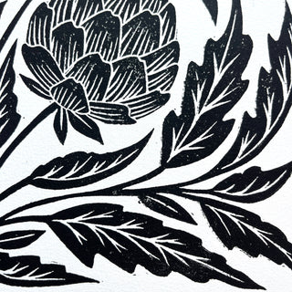 SECONDS: Hand Block Printed Artichoke Art Print - No. 3138