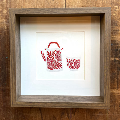 Framed Original Katharine Watson Print with Watercolors