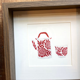 Framed Original Katharine Watson Print with Watercolors