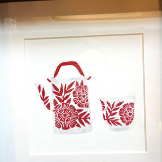 Framed Original Katharine Watson Print with Watercolors