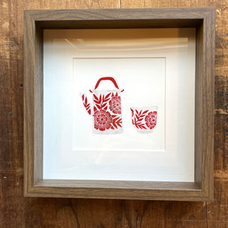 Framed Original Katharine Watson Print with Watercolors