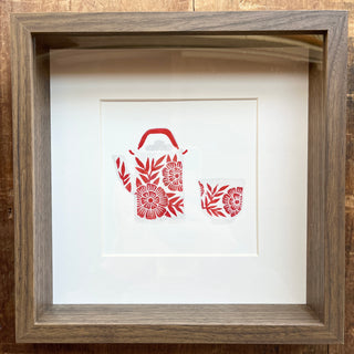 Framed Original Katharine Watson Print with Watercolors