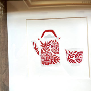 Framed Original Katharine Watson Print with Watercolors