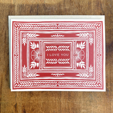 "I Love You," Greeting Card