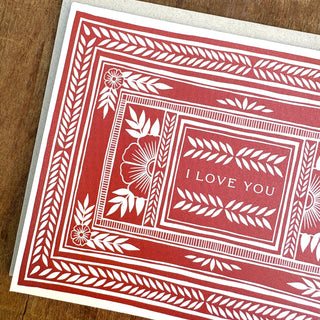 "I Love You," Greeting Card