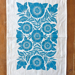 Blue Floral Tea Towel