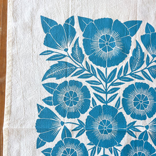 Blue Floral Tea Towel
