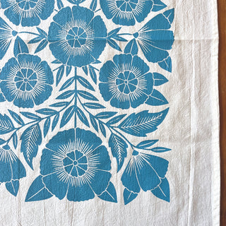 Blue Floral Tea Towel