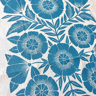 Blue Floral Tea Towel