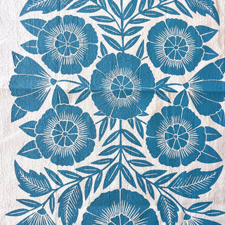 Blue Floral Tea Towel