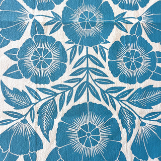 Blue Floral Tea Towel
