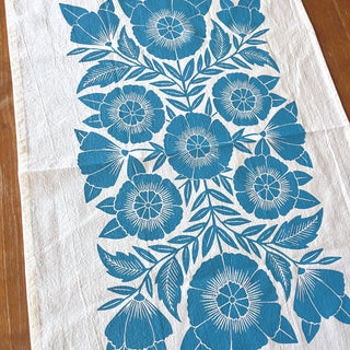 Blue Floral Tea Towel