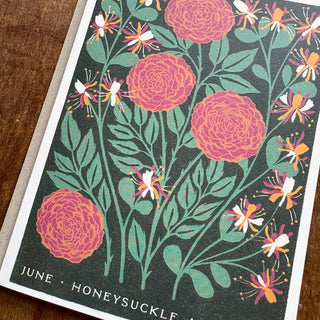 Birth Month Flowers: June Greeting Card