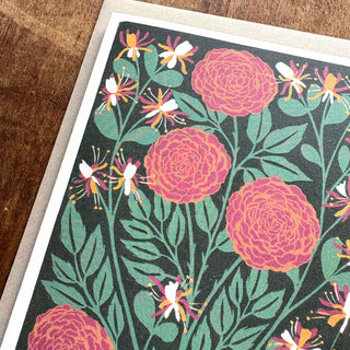 Birth Month Flowers: June Greeting Card
