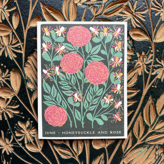 Birth Month Flowers: June Greeting Card