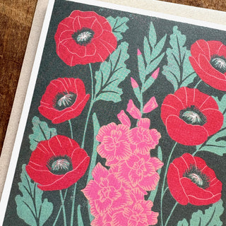 Birth Month Flowers: August Greeting Card