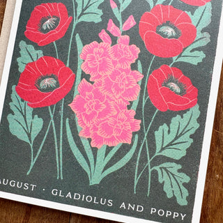 Birth Month Flowers: August Greeting Card