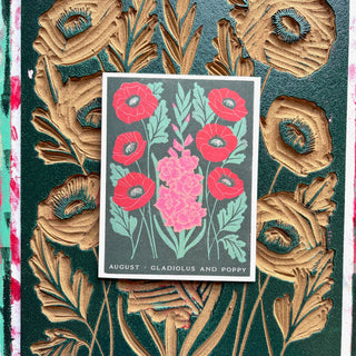 Birth Month Flowers: August Greeting Card