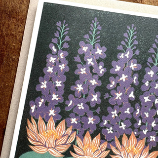 Birth Month Flowers: July Greeting Card