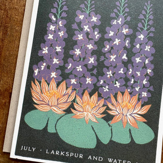 Birth Month Flowers: July Greeting Card