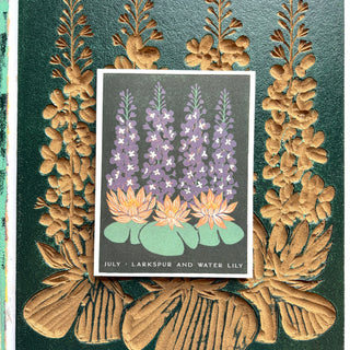 Birth Month Flowers: July Greeting Card