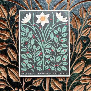 Birth Month Flowers: December Greeting Card
