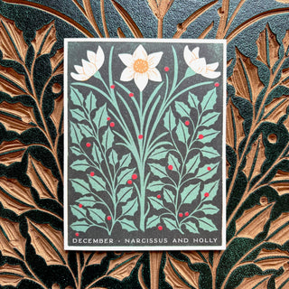Birth Month Flowers: December Greeting Card