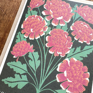 Birth Month Flowers: November Greeting Card