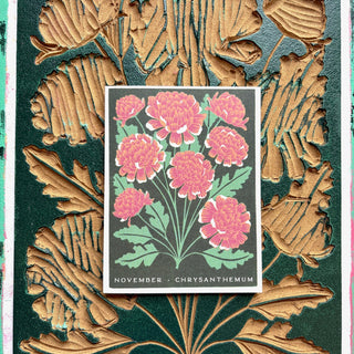 Birth Month Flowers: November Greeting Card