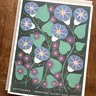 Birth Month Flowers: September Greeting Card