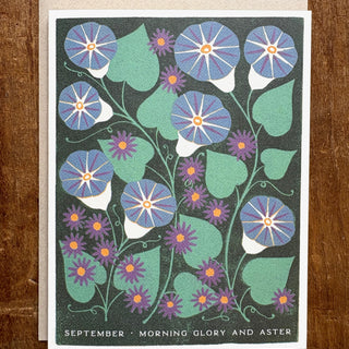 Birth Month Flowers: September Greeting Card