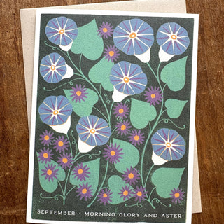 Birth Month Flowers: September Greeting Card