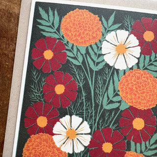 Birth Month Flowers: October Greeting Card