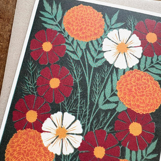Birth Month Flowers: October Greeting Card