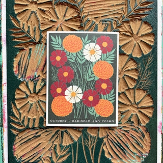 Birth Month Flowers: October Greeting Card