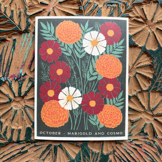 Birth Month Flowers: October Greeting Card