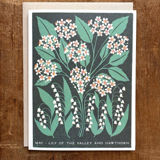 Birth Month Flowers: May Greeting Card