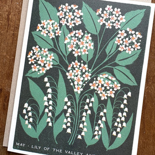 Birth Month Flowers: May Greeting Card