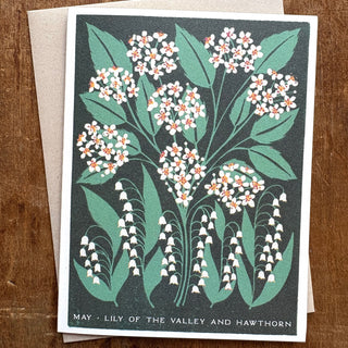 Birth Month Flowers: May Greeting Card
