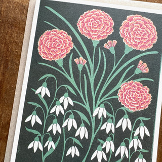 Birth Month Flowers: January Greeting Card