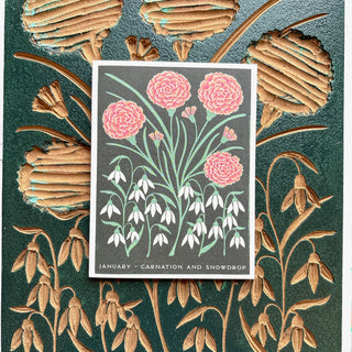 Birth Month Flowers: January Greeting Card