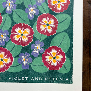 Birth Month Flowers Risograph Print: February