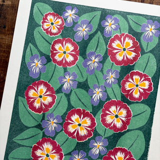 Birth Month Flowers Risograph Print: February