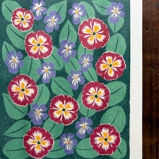 Birth Month Flowers Risograph Print: February
